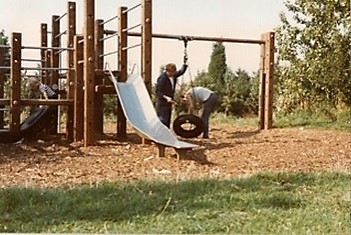 The Holt, Lillington, new play equipment, 1985.